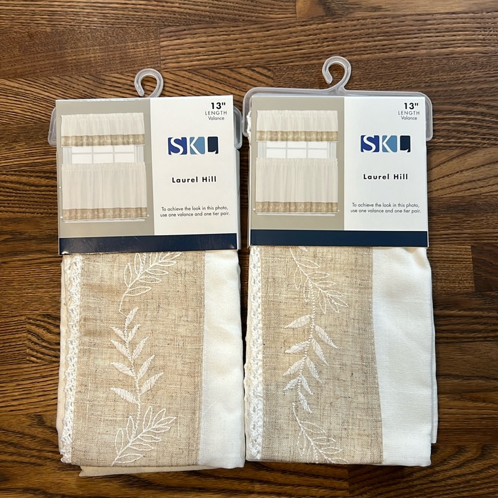 NEW SKL Laurel Hill valance set of 2